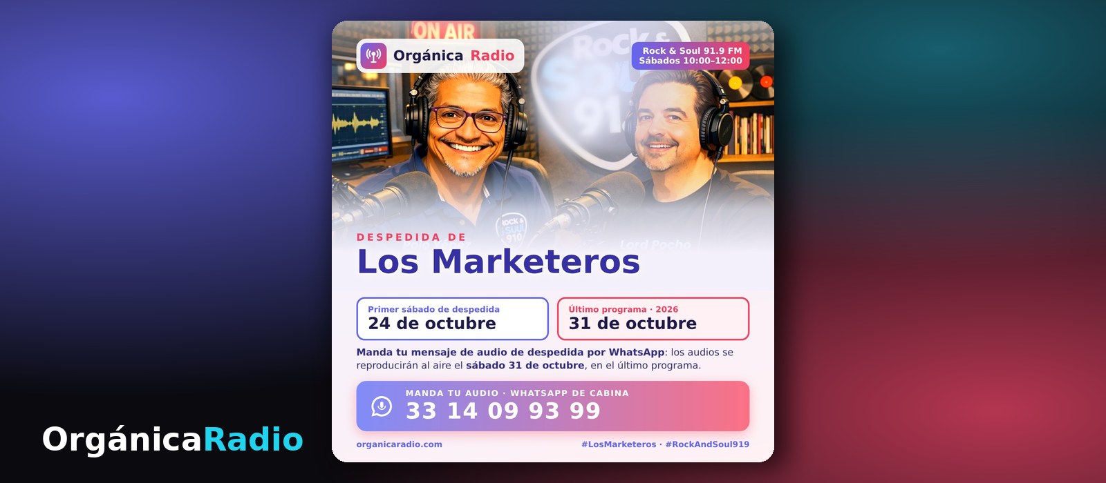 Banner Despedida de Los Marketeros